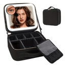 Bolsa de Maquiagem Portátil com Espelho LED - GlowBag - Fluzzia