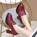 Sapato Salto Florença em Couro Italiano - Fluzzia